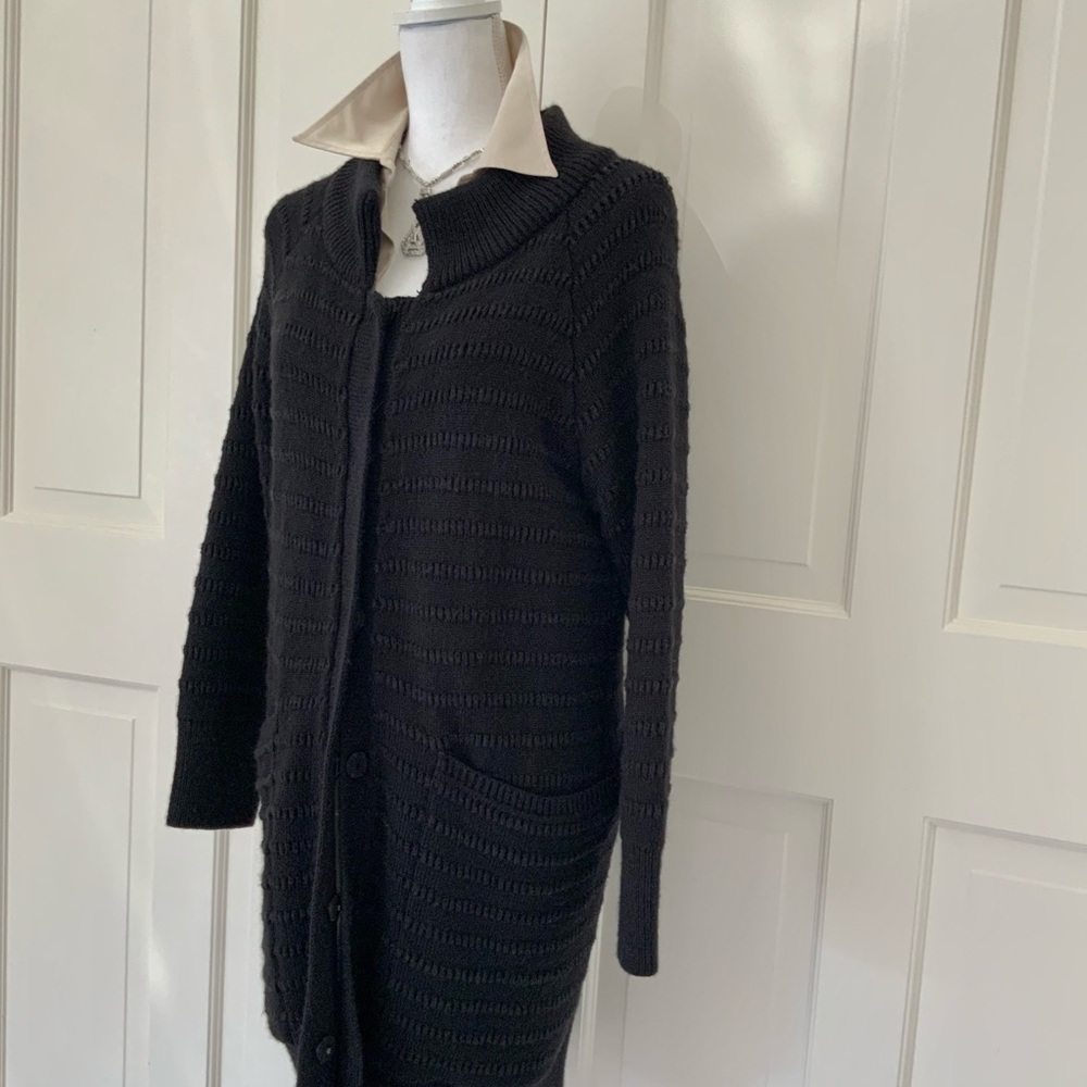Carolina Herrera CH black cardigan sweater XS